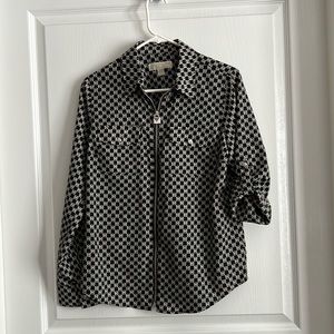 Black and white Michael Kors blouse